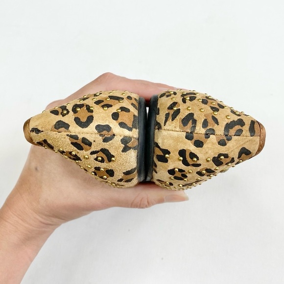 UGG Alloway Leopard Suede Flats With Lining 5 - Picture 2 of 10
